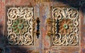 The Old wooden shutters, Rajasthan,India Royalty Free Stock Photo