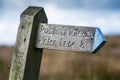 Old wooden signpost - Public Bridleway Royalty Free Stock Photo