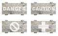 Old wooden signs set Royalty Free Stock Photo