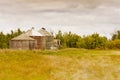 Old silos on a farm in Saskatchewan, Canada Royalty Free Stock Photo