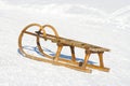 Old wooden sledge Royalty Free Stock Photo