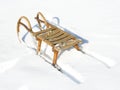 Old wooden sledge Royalty Free Stock Photo