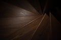 Old wooden spiral dark stairs Royalty Free Stock Photo