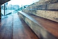 Old wooden stair Royalty Free Stock Photo
