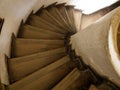 Old wood stairs in Bran Castle, Romania. Royalty Free Stock Photo