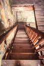Old wooden stairs Royalty Free Stock Photo