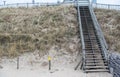 Old wooden stairway to the sky Royalty Free Stock Photo