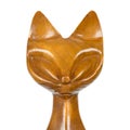 Old wooden statue of a cat Royalty Free Stock Photo