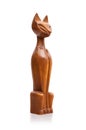 Old wooden statue of a cat Royalty Free Stock Photo