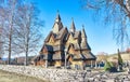 Old, wooden stave church in Norway