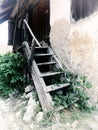 Old wooden steps to barn Royalty Free Stock Photo