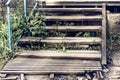 Old wooden steps Royalty Free Stock Photo