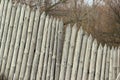 Old wooden stockade fence