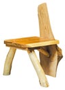 Old wooden stool isolated Royalty Free Stock Photo