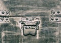 Old wooden suitcase, fragment Royalty Free Stock Photo