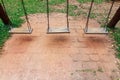 Old wooden swing Royalty Free Stock Photo