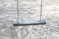 Old wooden swing at the beautiful beach. Royalty Free Stock Photo
