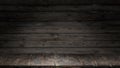 Old wooden tabletop and wooden wall at the background Royalty Free Stock Photo