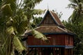 Old wooden temple in cambodia