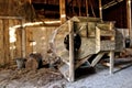 Old wooden threshing machine Royalty Free Stock Photo