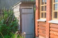 Old wooden toilet in the garden Royalty Free Stock Photo