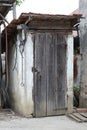 Old wooden toilet in village Royalty Free Stock Photo