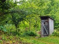 Old wooden toilet in the village Royalty Free Stock Photo