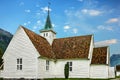 Old wooden Lutheran church, Olden, Norway Royalty Free Stock Photo