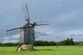 Old wooden trestle windmill Royalty Free Stock Photo