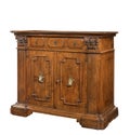 Old wooden two door  cupboard buffet cabinet Royalty Free Stock Photo