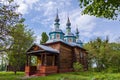 Old wooden Ukrainian Orthodox church Royalty Free Stock Photo