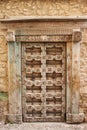 Old wooden venetian decorative door