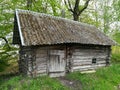 Old wooden village bathouse Royalty Free Stock Photo