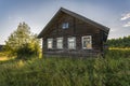 An old wooden village house, in which no one lives anymore