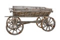 Old wooden wagon cutout Royalty Free Stock Photo