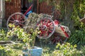 Old wooden wagon cutout