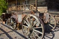 Old wooden wagon in the ghost town of Calico, California, USA Royalty Free Stock Photo