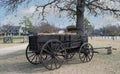 Old Wooden Wagon on Farm in Grapevine, Texas Royalty Free Stock Photo