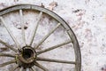 Old Wooden Wagon Wheel Royalty Free Stock Photo