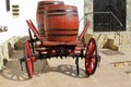 Old wooden wagon with wine barrels Royalty Free Stock Photo