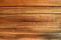 Old wooden wall with nails hammered is orange tone