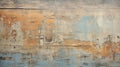 Rusty Painted Wood Board: Realistic Landscapes With Eroded Interiors Royalty Free Stock Photo