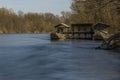 Old wooden watermill on river in Slovenia Royalty Free Stock Photo