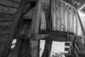 An old wooden watermill in Val di Morins in the Dolomite Alps of South Tirol Royalty Free Stock Photo