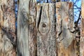 Old wooden weathered fence