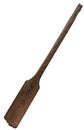 Old wooden weathered paddle (oar) with stains and Royalty Free Stock Photo