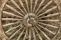 Old wooden wheel closeup