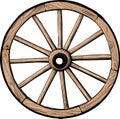 Old wooden wheel Royalty Free Stock Photo