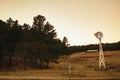 Old wooden windmill on Colorado Farm during Autumn Royalty Free Stock Photo