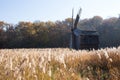 Old wooden windmill